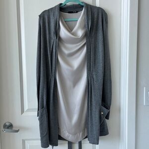 LIU JO Gray Knit Belted Cardigan | Size 40 (S/M)
